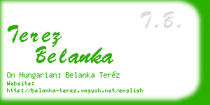 terez belanka business card